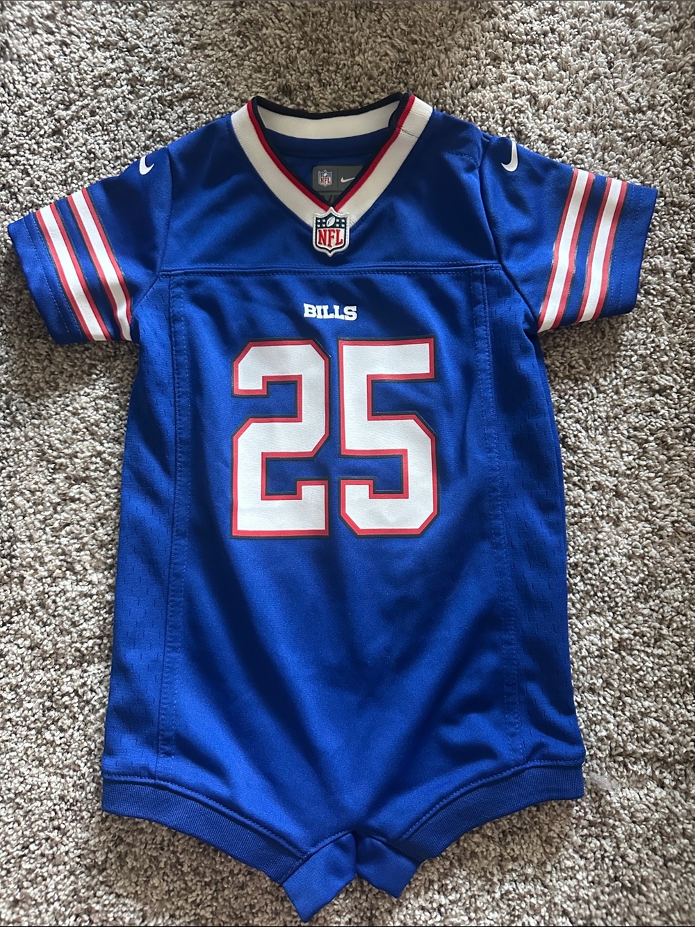 NFL Buffalo Bills Royal Blue #25 Infant Jersey Romper